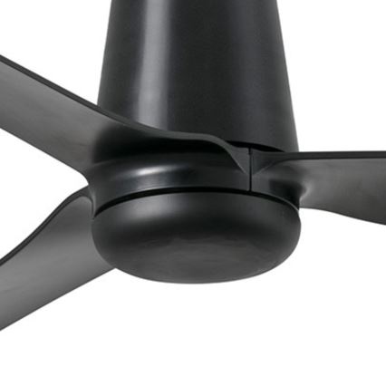 FARO 33830WT - Griestu ventilators PUNT TUB M melna d. 132 cm Wi-Fi Tuya + tālvadības pults