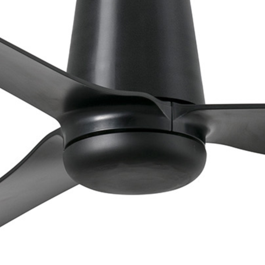 FARO 33830WT - Griestu ventilators PUNT TUB M melna d. 132 cm Wi-Fi Tuya + tālvadības pults