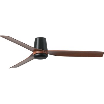 FARO 33831WT - Griestu ventilators PUNT TUB M brūna/melna d. 132 cm Wi-Fi Tuya + tālvadības pults