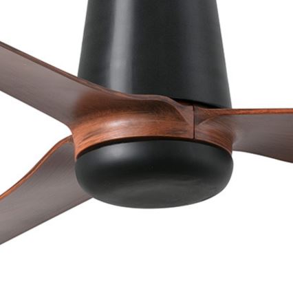FARO 33831WT - Griestu ventilators PUNT TUB M brūna/melna d. 132 cm Wi-Fi Tuya + tālvadības pults