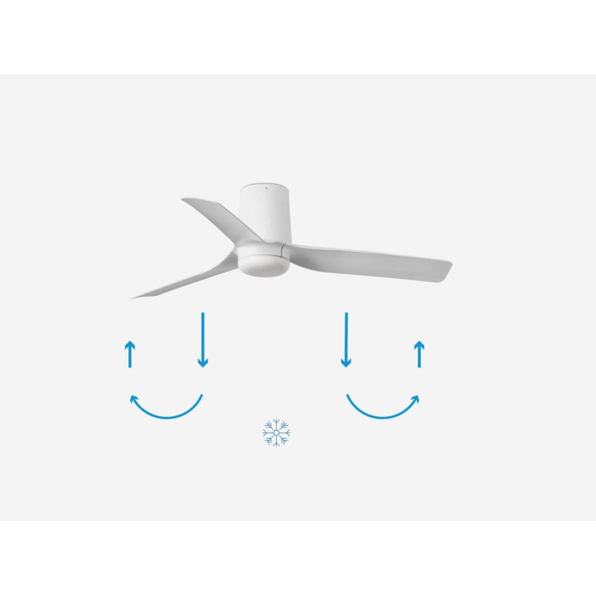FARO 33832 - Griestu ventilators MINI PUNT TUB S balta d. 90 cm + tālvadības pults