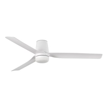 FARO 33832WT-1TW - LED Aptumšojams griestu ventilators MINI PUNT TUB S LED/10W/230V 2700/4000/6000K balta d. 90 cm Wi-Fi Tuya + tālvadības pults