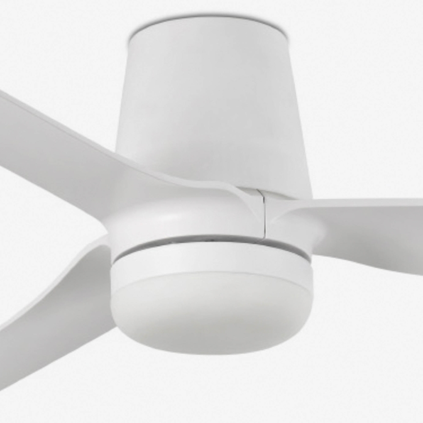 FARO 33832WT-1TW - LED Aptumšojams griestu ventilators MINI PUNT TUB S LED/10W/230V 2700/4000/6000K balta d. 90 cm Wi-Fi Tuya + tālvadības pults