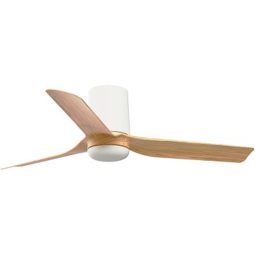 FARO 33833WT - Griestu ventilators MINI PUNT TUB S brūna/balta d. 90 cm Wi-Fi Tuya + tālvadības pults