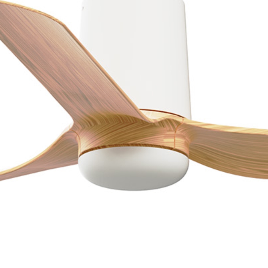 FARO 33833WT - Griestu ventilators MINI PUNT TUB S brūna/balta d. 90 cm Wi-Fi Tuya + tālvadības pults