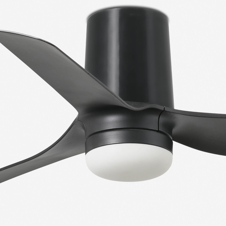 FARO 33834-Griestu ventilators MINI PUNT TUB S melna d. 90 cm + tālvadības pults