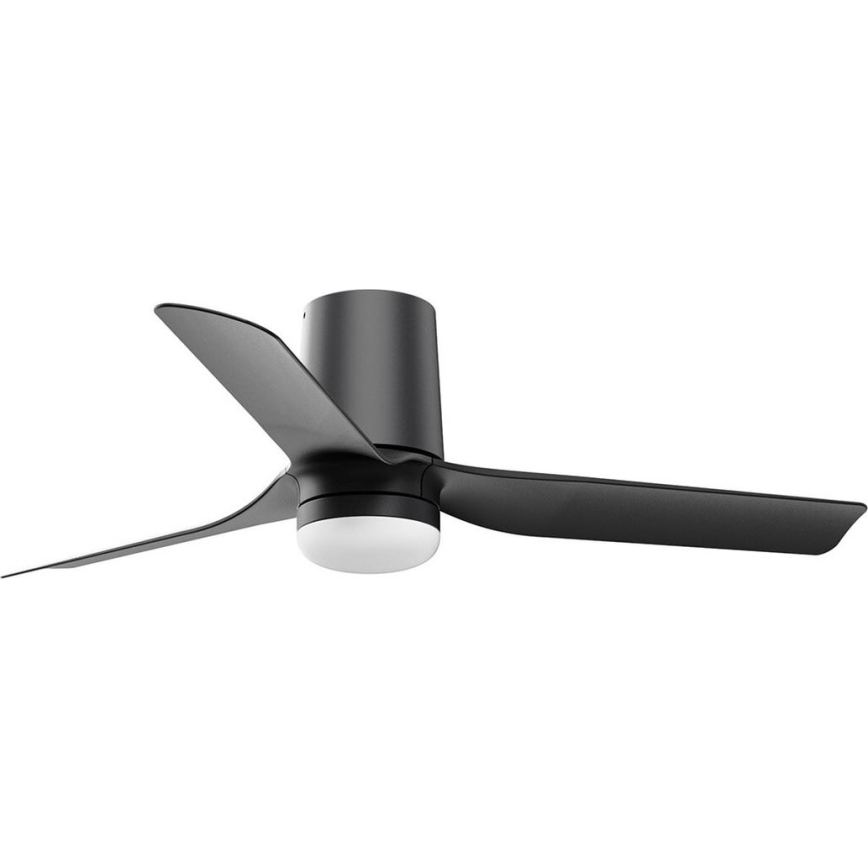 FARO 33834WT-1TW - LED Aptumšojams griestu ventilators MINI PUNT TUB S LED/10W/230V 2700/4000/6000K melna d. 90 cm Wi-Fi Tuya + tālvadības pults