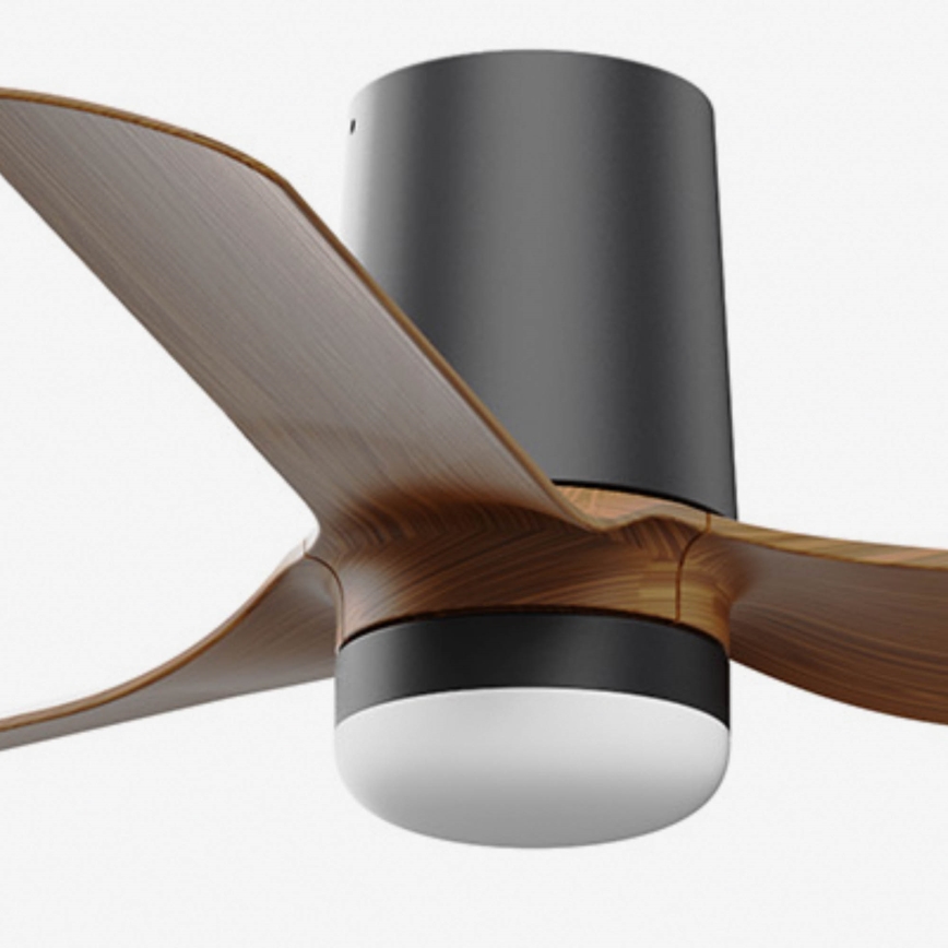 FARO 33835-1TW - LED Aptumšojams griestu ventilators MINI PUNT TUB S LED/10W/230V 2700/4000/6000K d. 90 cm brūna/melna + tālvadības pults