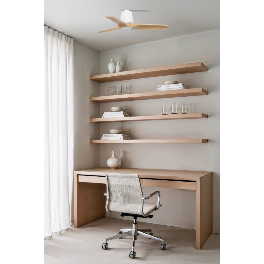FARO 33836 - Griestu ventilators HEYWOOD TUB S priede/balta d. 90 cm + tālvadības pults