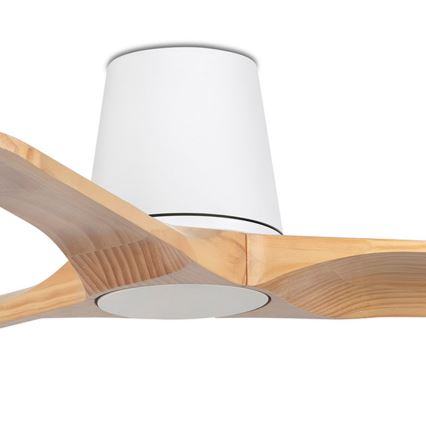 FARO 33836 - Griestu ventilators HEYWOOD TUB S priede/balta d. 90 cm + tālvadības pults