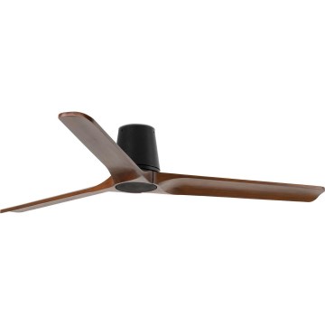 FARO 33839WT - Griestu ventilators HEYWOOD TUB L priede/melna d. 132 cm Wi-Fi Tuya + tālvadības pults