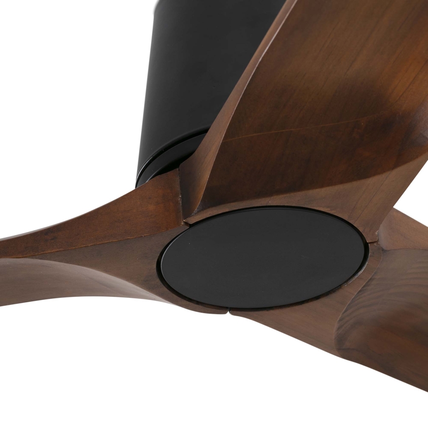 FARO 33839WT - Griestu ventilators HEYWOOD TUB L priede/melna d. 132 cm Wi-Fi Tuya + tālvadības pults