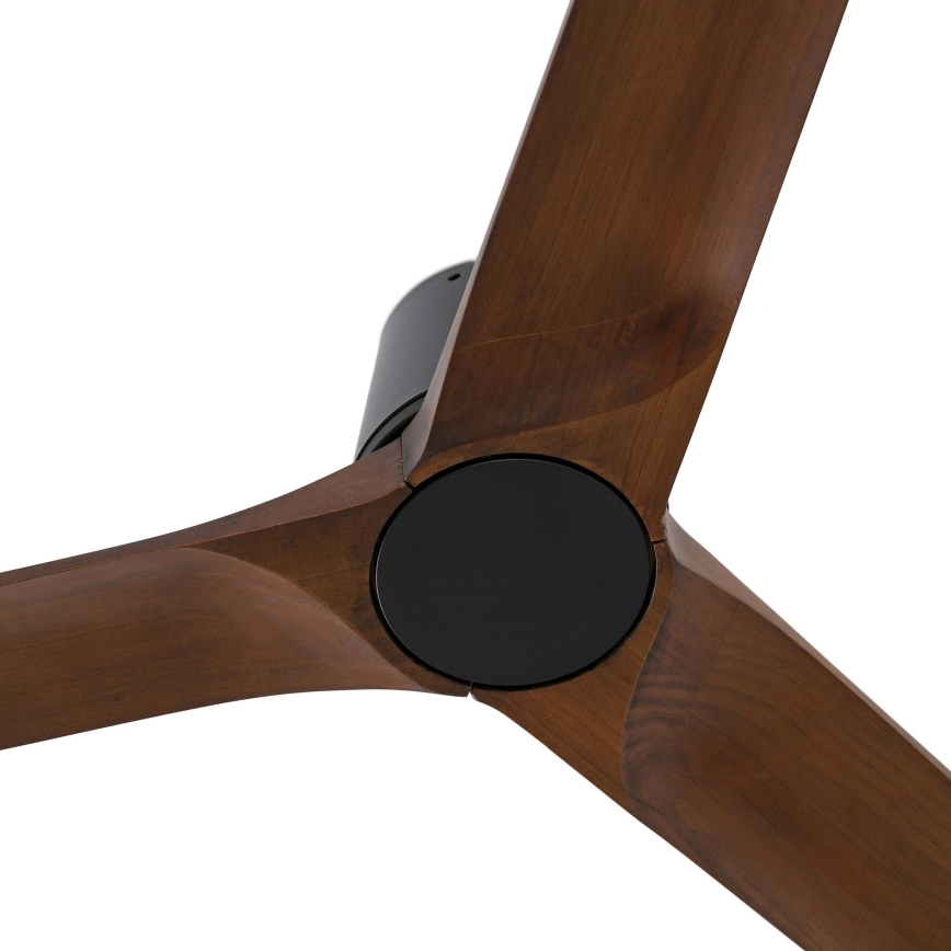 FARO 33839WT - Griestu ventilators HEYWOOD TUB L priede/melna d. 132 cm Wi-Fi Tuya + tālvadības pults