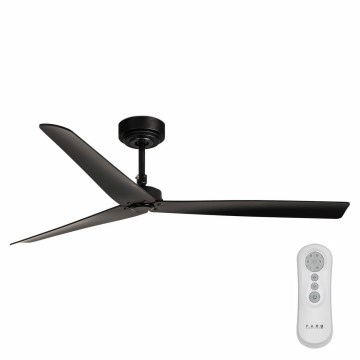 FARO 34100 - Griestu ventilators MILOS melna + tālvadības pults