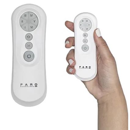FARO 34100 - Griestu ventilators MILOS melna + tālvadības pults