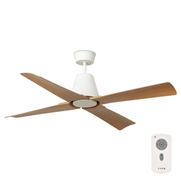 FARO 34105 - Griestu ventilators TYPHOON M brūna/balta d. 130 cm IP44 + tālvadības pults