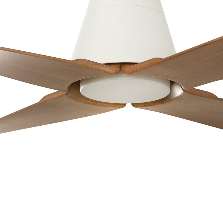 FARO 34105 - Griestu ventilators TYPHOON M brūna/balta d. 130 cm IP44 + tālvadības pults