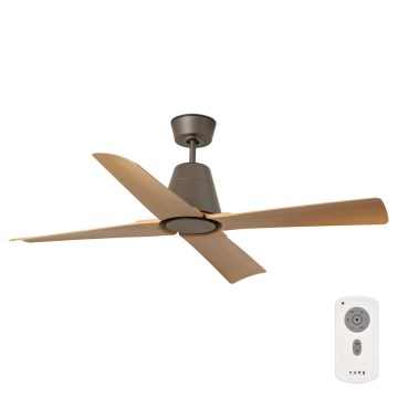 FARO 34106- Griestu ventilators TYPHOON M brown d. 130 cm IP44 + tālvadības pults