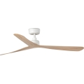 FARO 34195WT - griestu ventilators ROCKER M Ø 132 cm bēšs/balts, Wi‑Fi Tuya + tālvadības pults