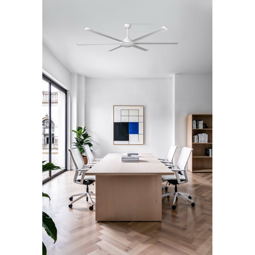 FARO 34202 - Griestu ventilators ROTTERDAM XL balta d. 200 cm + tālvadības pults