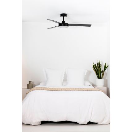 FARO 34261 - LED Griestu ventilators BARTH LED/24W/230V melna + tālvadības pults