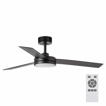 FARO 34261 - LED Griestu ventilators BARTH LED/24W/230V melna + tālvadības pults