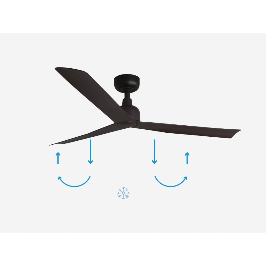 FARO 34275 - Griestu ventilators MARINE M brūna d. 125 cm IP44 + tālvadības pults
