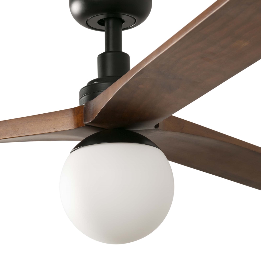 FARO 34276WT-11L - Griestu ventilators KLIM L 1xE27/15W/230V koks/melna d. 150 cm Wi-Fi Tuya + tālvadības pults