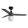 FARO 34278WT-11L - Griestu ventilators KLIM S 1xE27/15W/230V koks/melna d. 92,5 cm Wi-Fi Tuya + tālvadības pults