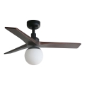 FARO 34278WT-11L - Griestu ventilators KLIM S 1xE27/15W/230V valrieksts/melns Ø 92,5 cm Wi-Fi Tuya + tālvadība