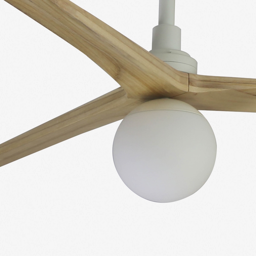 FARO 34279WT-11L - Griestu ventilators KLIM L 1xE27/15W/230V koks/balta d. 150 cm Wi-Fi Tuya + tālvadības pults