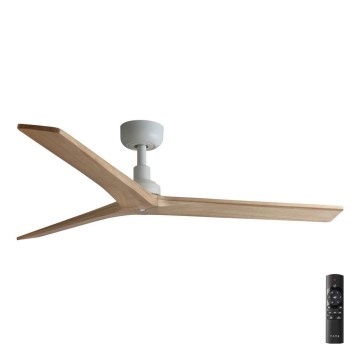 FARO 34280 - Griestu ventilators KLIM M brūna/balta d. 125 cm + tālvadības pults