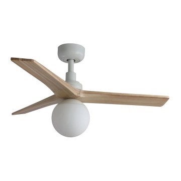 FARO 34281-11L - Griestu ventilators KLIM S 1xE27/15W/230V koks/balta d. 92,5 cm + tālvadības pults