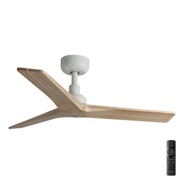 FARO 34281 - Griestu ventilators KLIM S brūna/balta d. 92,5 cm + tālvadības pults