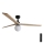 FARO 34282-11L - Griestu ventilators KLIM L 1xE27/15W/230V priede/melna d. 150 cm + tālvadības pults