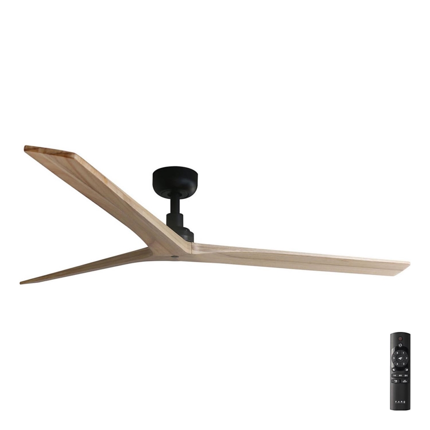 FARO 34282 - Griestu ventilators KLIM L priede/melna d. 150 cm + tālvadības pults
