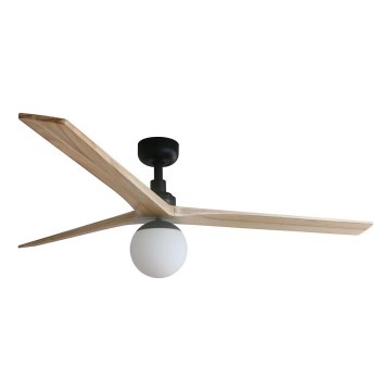 FARO 34282WT-11L - Griestu ventilators KLIM L 1xE27/15W/230V koks/melna d. 150 cm Wi-Fi Tuya + tālvadības pults