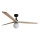 FARO 34282WT-11L - Griestu ventilators KLIM L 1xE27/15W/230V priede/melna d. 150 cm Wi-Fi Tuya + tālvadības pults