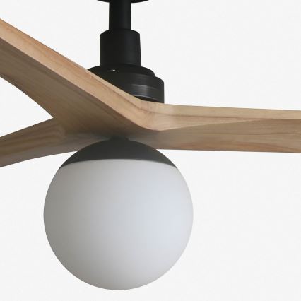 FARO 34283WT-11L - Griestu ventilators KLIM M 1xE27/15W/230V koks/melna d. 125 cm Wi-Fi Tuya + tālvadības pults