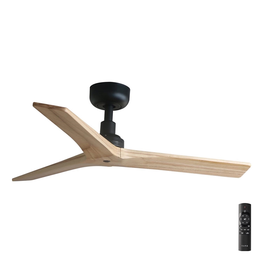 FARO 34284 - Griestu ventilators KLIM S brūna/melna d. 92,5 cm + tālvadības pults