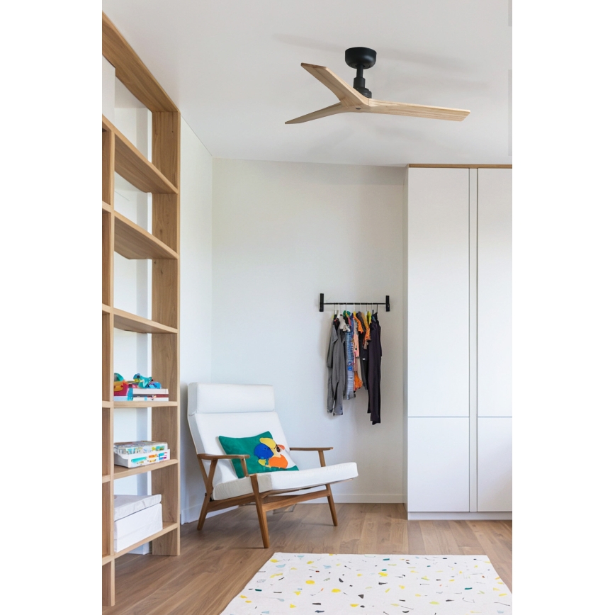 FARO 34284 - Griestu ventilators KLIM S brūna/melna d. 92,5 cm + tālvadības pults