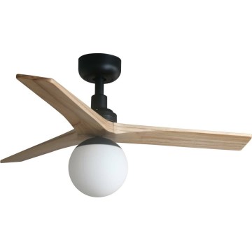FARO 34284WT-11L - Griestu ventilators KLIM S 1xE27/15W/230V priede/melna d. 92,5 cm Wi-Fi Tuya + tālvadības pults