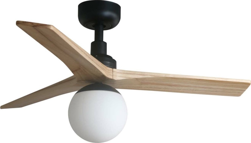 FARO 34284WT-11L - Griestu ventilators KLIM S 1xE27/15W/230V priede/melna d. 92,5 cm Wi-Fi Tuya + tālvadības pults