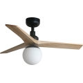 FARO 34284WT-11L - Griestu ventilators KLIM S 1xE27/15W/230V priede/ melns Ø 92,5 cm Wi-Fi Tuya + tālvadība