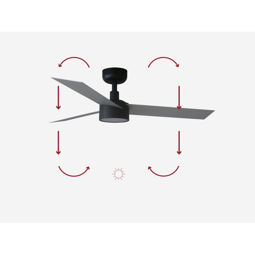 FARO 34285-1TW - LED Aptumšojams griestu ventilators CRUISER S LED/18W/230V 2700/4000/6500K d. 106 cm + tālvadības pults