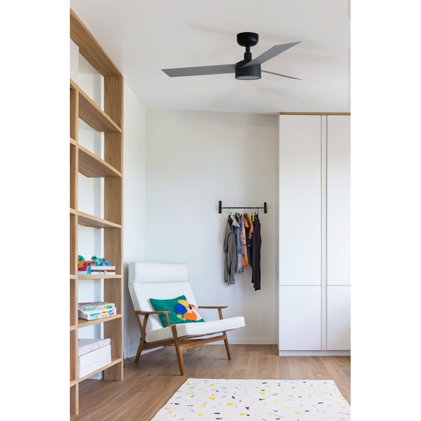 FARO 34285WT1S - LED ar regulējamu spilgtumu griestu ventilators CRUISER S, LED 18W, 230V, 2700/3000/4000K, Ø 106 cm, pelēks/melns, Wi‑Fi Tuya + tālvadības pults