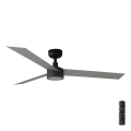 FARO 34286-1TW - LED Aptumšojams griestu ventilators CRUISER L LED/18W/230V 2700/4000/6500K d. 132 cm melna/pelēka + tālvadības pults