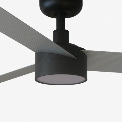 FARO 34286-1TW - LED Aptumšojams griestu ventilators CRUISER L LED/18W/230V 2700/4000/6500K d. 132 cm melna/pelēka + tālvadības pults