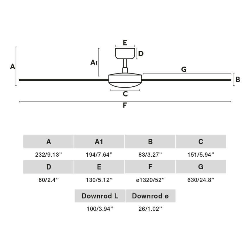 FARO 34286 - Griestu ventilators CRUISER L melna d. 132 cm + tālvadības pults