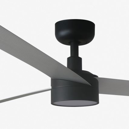 FARO 34287-1TW - LED Aptumšojams griestu ventilators CRUISER XL LED/18W/230V 2700/4000/6500K d. 160 cm melna/pelēka + tālvadības pults